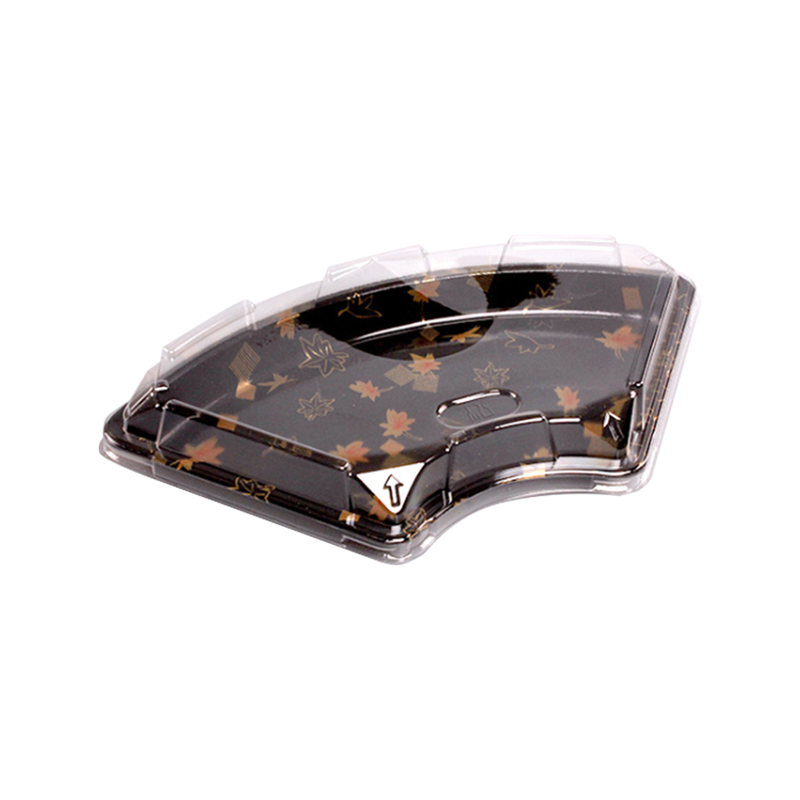 Récipient jetable pour sushi en forme d'éventail