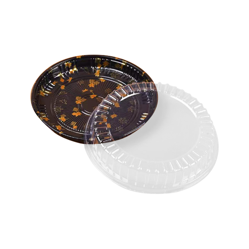 Plateau à sushi jetable à emporter avec couvercle transparent